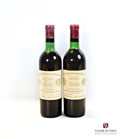 null 2 bouteilles	Château CHEVAL BLANC	St Emilion 1er GCC	1967

	Et. un peu fanées...