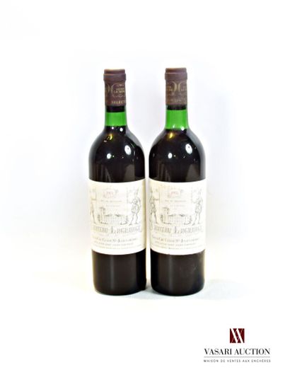 null 2 bouteilles	Château LAGRANGE	St Julien GCC	1975

	Et. un tachées et un peu...