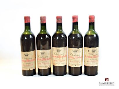 null 5 bouteilles	Château CORBIN MICHOTTE	St Emilion 1er CC	1937

	Et. fanées et...
