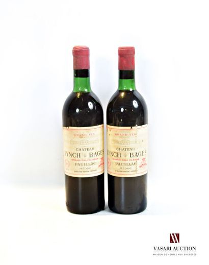 2 bouteilles	Château LYNCH BAGES	Pauillac...
