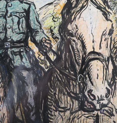 null TILLAC Pablo (1880-1969)

Der Reiter mit zwei grossen pferden 

Crayons et encre...