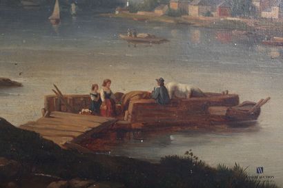 null Ecole française du XIXème siècle

La traversé du lac

Huile sur toile

(taches,...