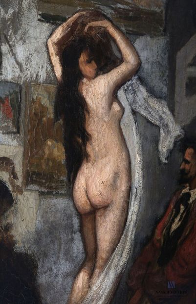 null French school, beginning of XXth century

The model in the studio

Oil on canvas

(slight...