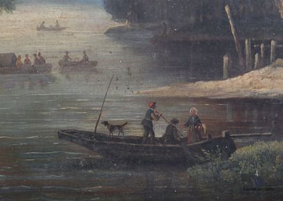 null CHAINBAUX Louis Nicolas (XIXème siècle)

La traversée de la rivière en barque...