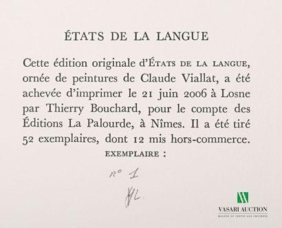 null NOEL Bernard & VIALLAT Claude - Etats de la langue - Nîmes, Editions de la Palourde,...