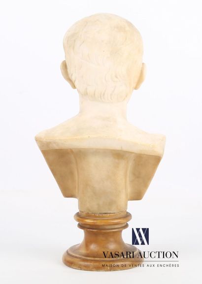 null Buste d'Auguste en albâtre reposant sur un socle en marbre jaune.

(petite égratignures)

Haut....