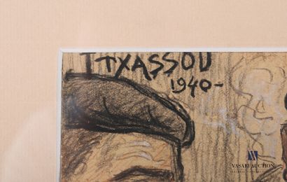 null TILLAC Pablo (1880-1969)

Au bistrot à Itxassou 1940

Crayons sur papier 

Signé...