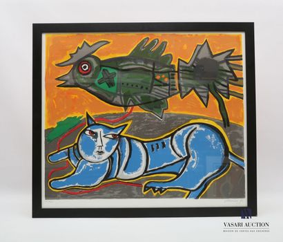 null CORNEILLE (1922-2010)

The bird and the cat

Lithograph in colors

Artist's...