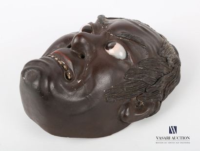 null JAPAN

No theater mask in wood and painted stucco representing a Japanese face,...