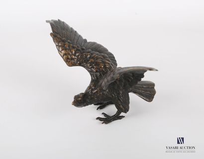 null Sujet en bronze à patine brune figurant un aigle les ailes déployées

Haut....