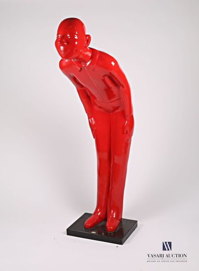 null Statue Welcome Chinese greeting in red resin

(feles on the right side)

Height...