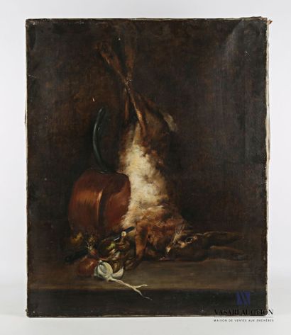null ROUSSEAU Jean-Jacques (1861-1911) 

Still life with a hare

Oil on canvas

Signed...