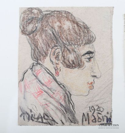 null TILLAC Pablo (1880-1969)

Trois portraits de profils féminins 

Crayons sur...