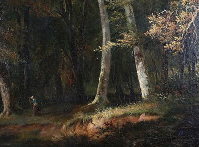 null MARIONNEAU Charles-Claude (1823-1896)

Woman on the edge of a forest

Oil on...