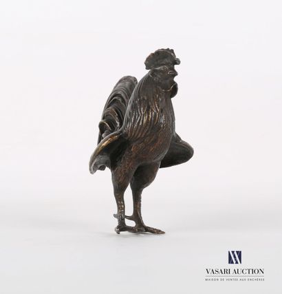 null Sujet en bronze à patine brune figurant un coq

Haut. : 10,5 cm