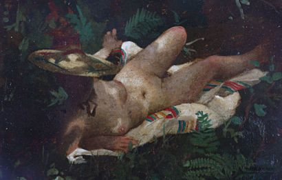 null TCHISTOVSKY Lev (1902-1969)

Female nude lying on a loincloth or Irene taking...