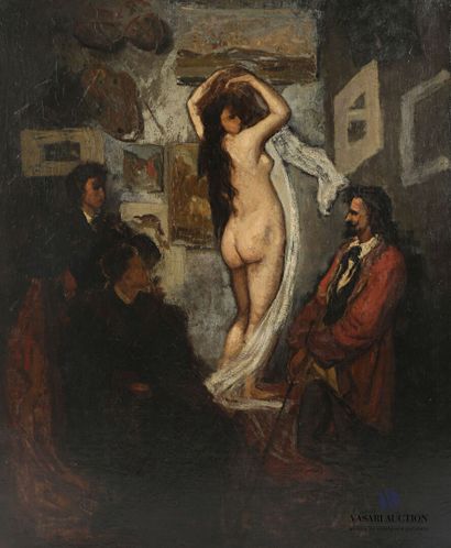 null French school, beginning of XXth century

The model in the studio

Oil on canvas

(slight...