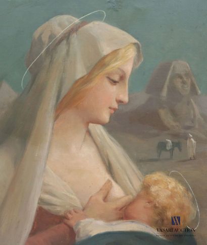 null POUBLAN Henri (1871-1931) 

Vierge à l'Enfant lors de la fuite en Égypte

Huile...