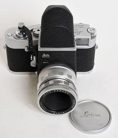 null Boitier argentique chromé Leica DBP avec objectif LEITZ Canada ELMAR 65mm f3,5

et...