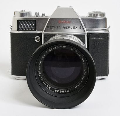 null Boitier argentique chromé Kodak Retina Reflex S Avec objectif Schneider Kreuznach...
