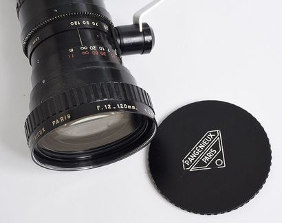 null Caméra Pro Pathé Webam Reflex 16mm avec objectif zoom P.Angenieux Paris F .12-120mm...