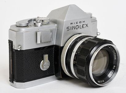 null Ricoh Singlex chrome SLR camera with Ricoh Auto Rikenon 55mm f/1.4 lens

Good...