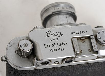 null Boitier argentique chromé Leica III Avec objectif Ernst Leitz Wetzlar Summar...