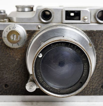 null Boitier argentique chromé Leica III Avec objectif Ernst Leitz Wetzlar Summar...