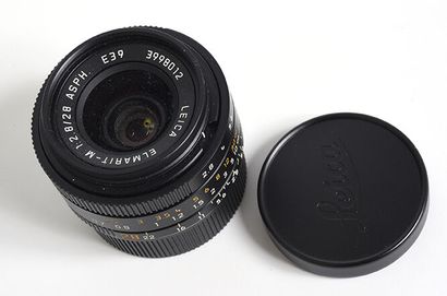 null Objectif argentique noir Leica Elmarit-M 28mm f/2,8 Asph E39 + bouchon Leica

Très...