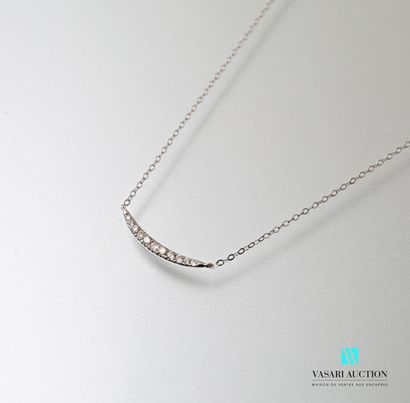 null Necklace in white gold 750 thousandth on chain with mesh forçat finished by...