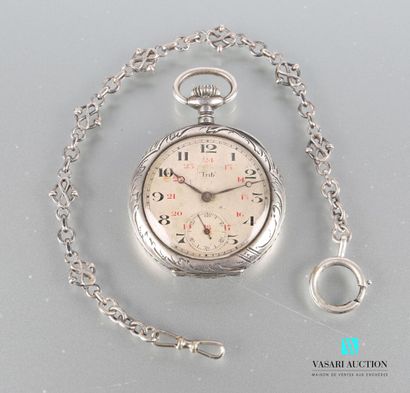 Silver pocket watch, the silvered dial marked...