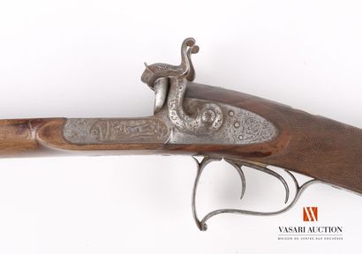 null Deluxe percussion shotgun stock, locks signed "Gesse à Marmande", engraved with...