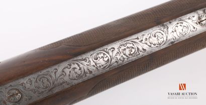 null Deluxe percussion shotgun stock, locks signed "Gesse à Marmande", engraved with...