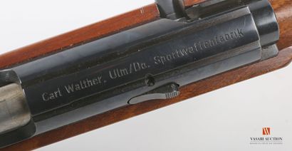 null Carabine à verrou WALTHER calibre 22 long rifle, canon rayé/fileté de 56 cm...