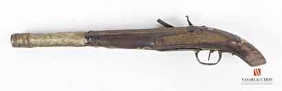 null Pistol "for export", octagonal barrel then round of 31 cm, flint lock of 12...