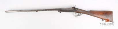 null Fusil de chasse à broche calibre 16/75, canons en table Damas de 74,5 cm, ouverture...