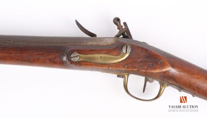 null Regulation rifle type 1777 on the model of the Royal Navy, flintlock lock punched...