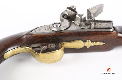 null Flintlock pommel pistol, Russian regulation model, 125 mm flat-body lock, signed...