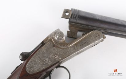 null Shotgun with plates A.W. WOLF Suhl, plates engraved hand of ducks and pheasants...