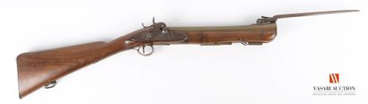null Navy trombone, uncommon British model with bayonet, flintlock flat body, transformed...