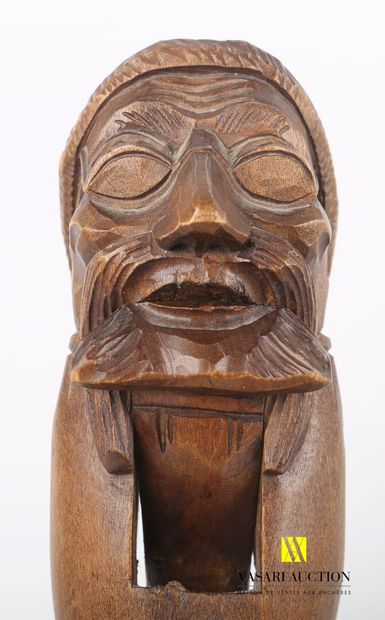 null Nutcracker in carved wood representing a man with glasses and cap

Height :...