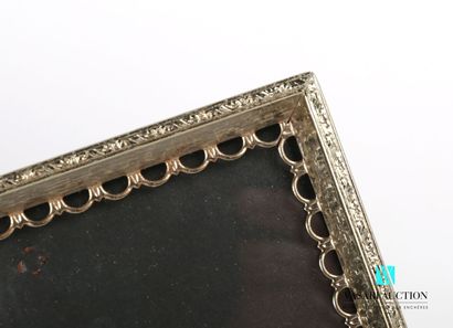 null Lot including a silver plated square tray, the edges hemmed with a frieze of...