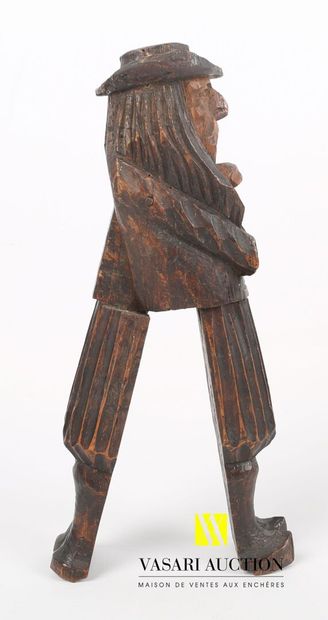 null Carved wooden nutcracker representing a Native American with crossed arms

Engraved...