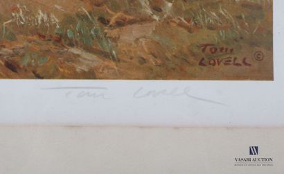 null LOVELL Tom (1909-1997)

Cowboy à l'harmonica 

Lithographie sur papier

Signée...