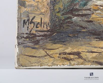 null SCHWAB M. (XXème siècle)

Vue de chaumière sous un arc

Huile sur toile 

Signée...