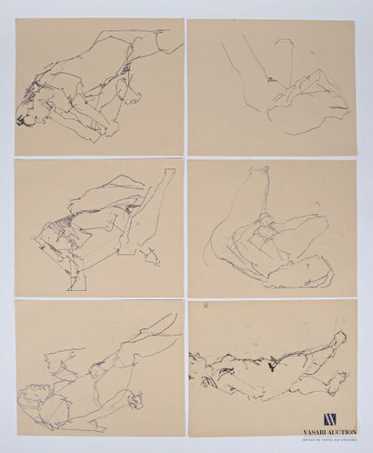 null HAISLEY Robert (1946-2020)

Figures nues contemporaines

Six croquis sur papier

(salissures...