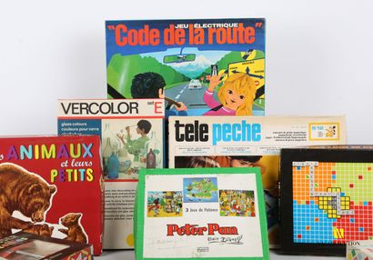 null Lot including eleven boxes of board games or creative games for children including:...