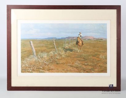 null LOVELL Tom (1909-1997)

Cowboy with a harmonica 

Lithograph on paper

Signed...