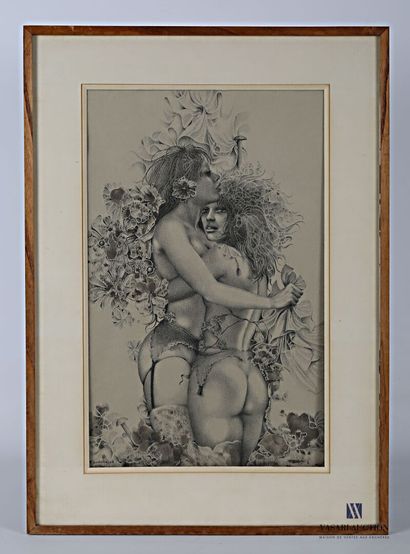 null BERTRAND R.

Two Women

Drawing in ink 

Signed lower left and dated 68

49,5...