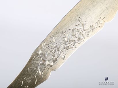 null Silver and gilt silver ice service, the handles decorated with nets are decorated...